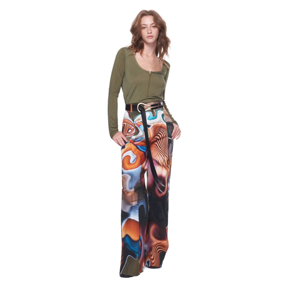 THE KIT l Leigh Trouser | Mandarin Swirl
